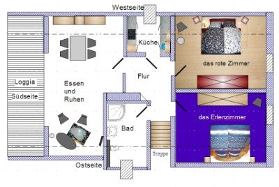 Grundriß FeWo 1